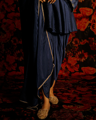 Sapphire suit set with Dhoti