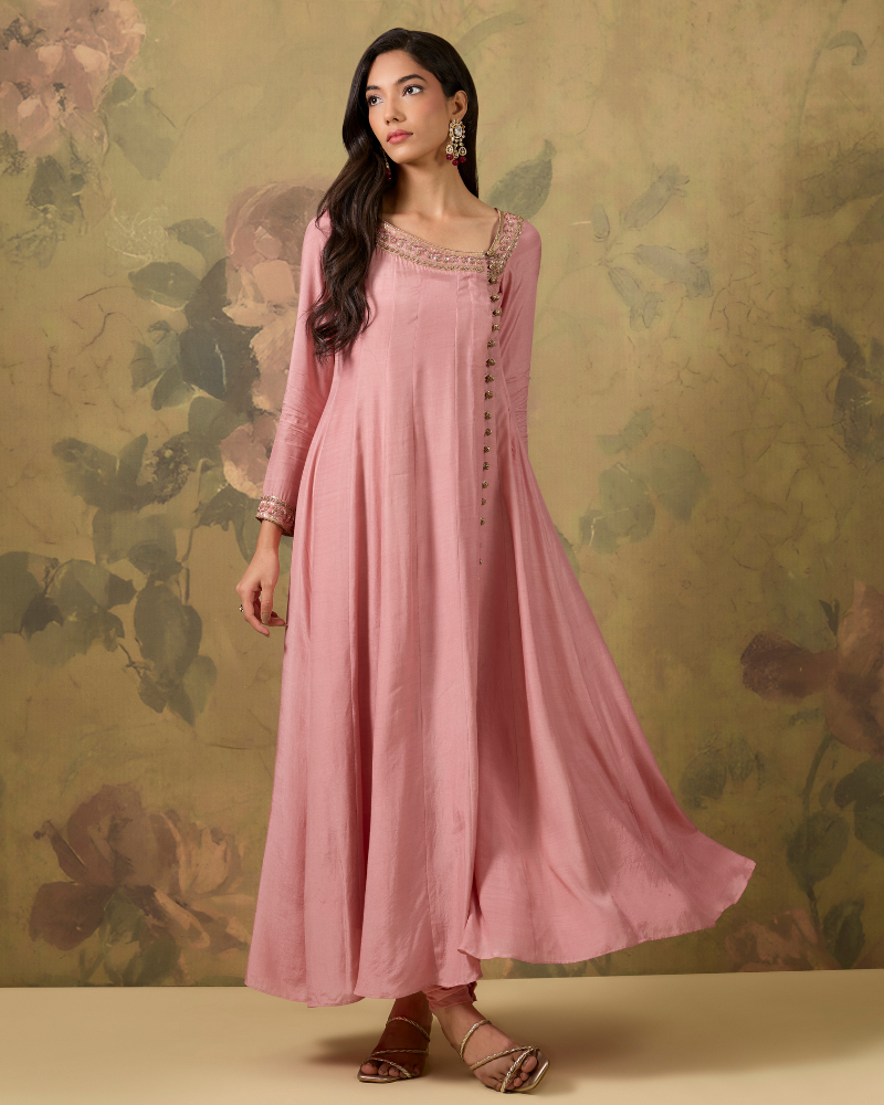 Peach Pearl Anarkali