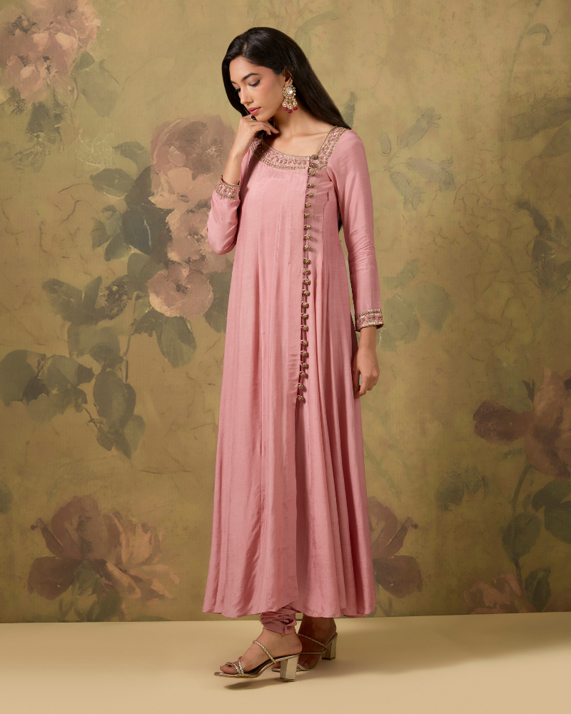Peach Pearl Anarkali