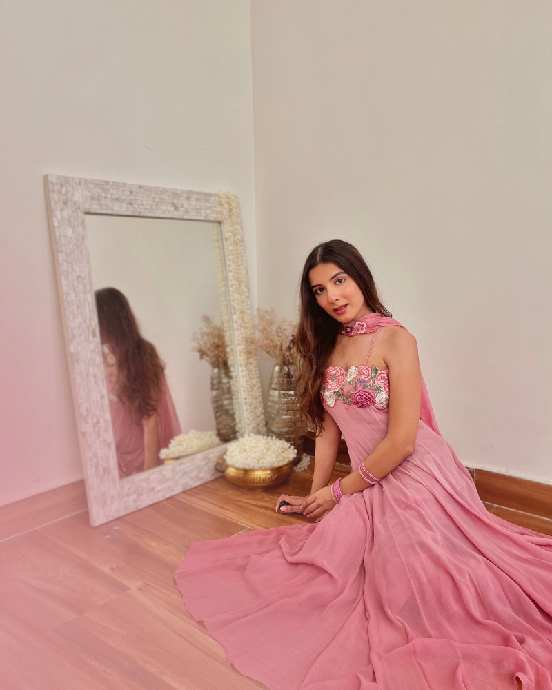 Floral Cascade Anarkali