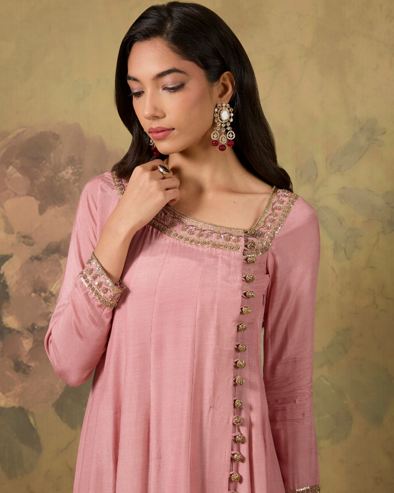 Peach Pearl Anarkali