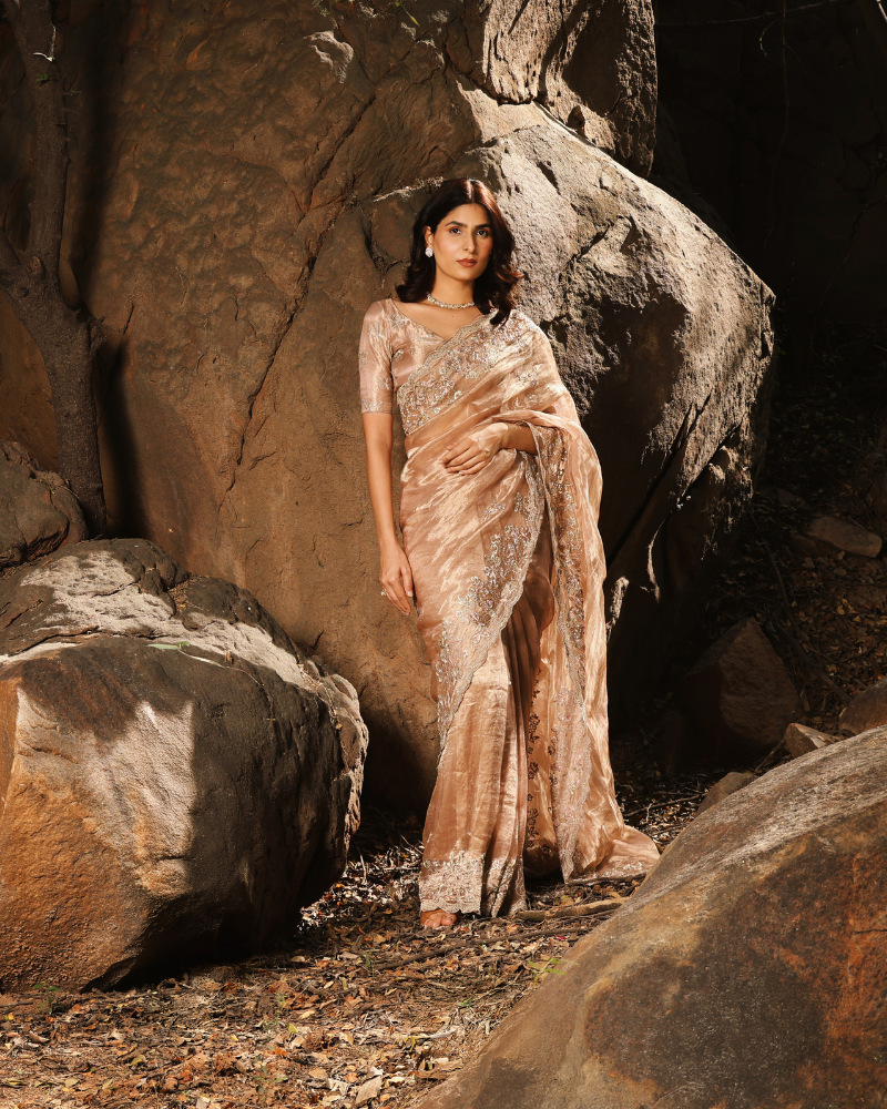 Golden Glow Sari Set