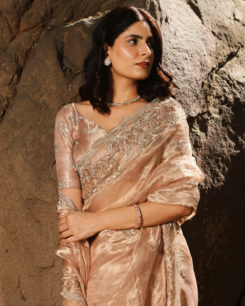 Golden Glow Sari Set