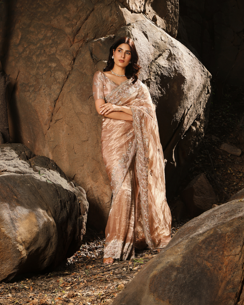 Golden Glow Sari Set