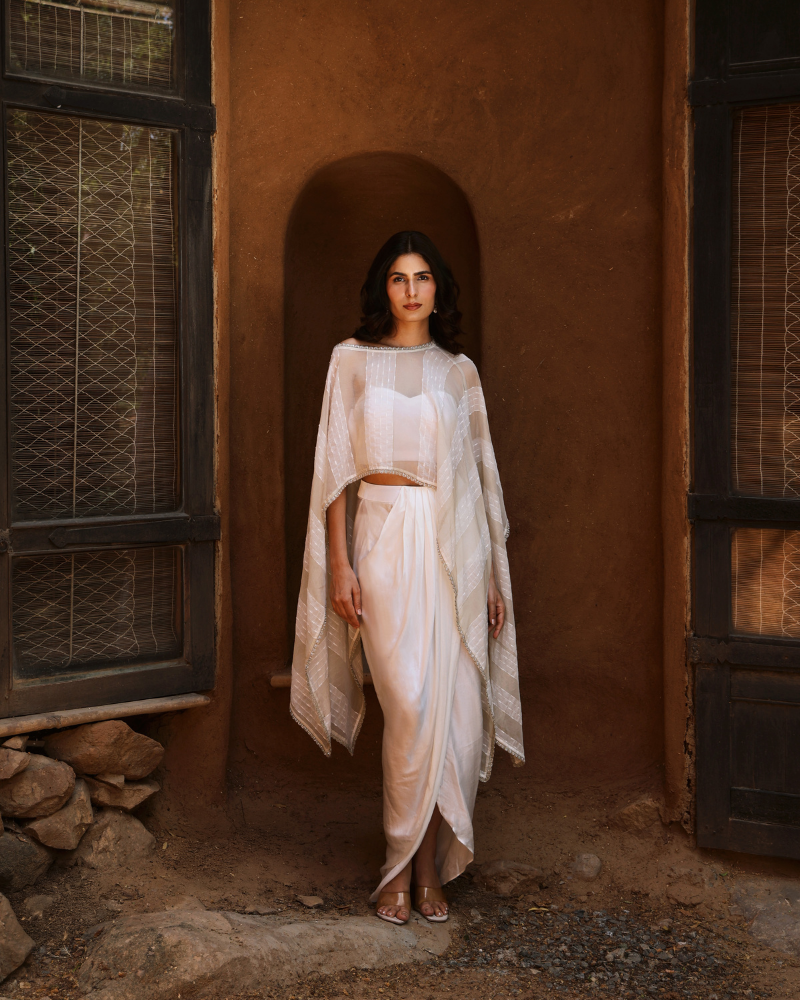 Whispering Ivory Cape set