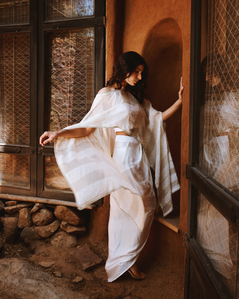Whispering Ivory Cape set