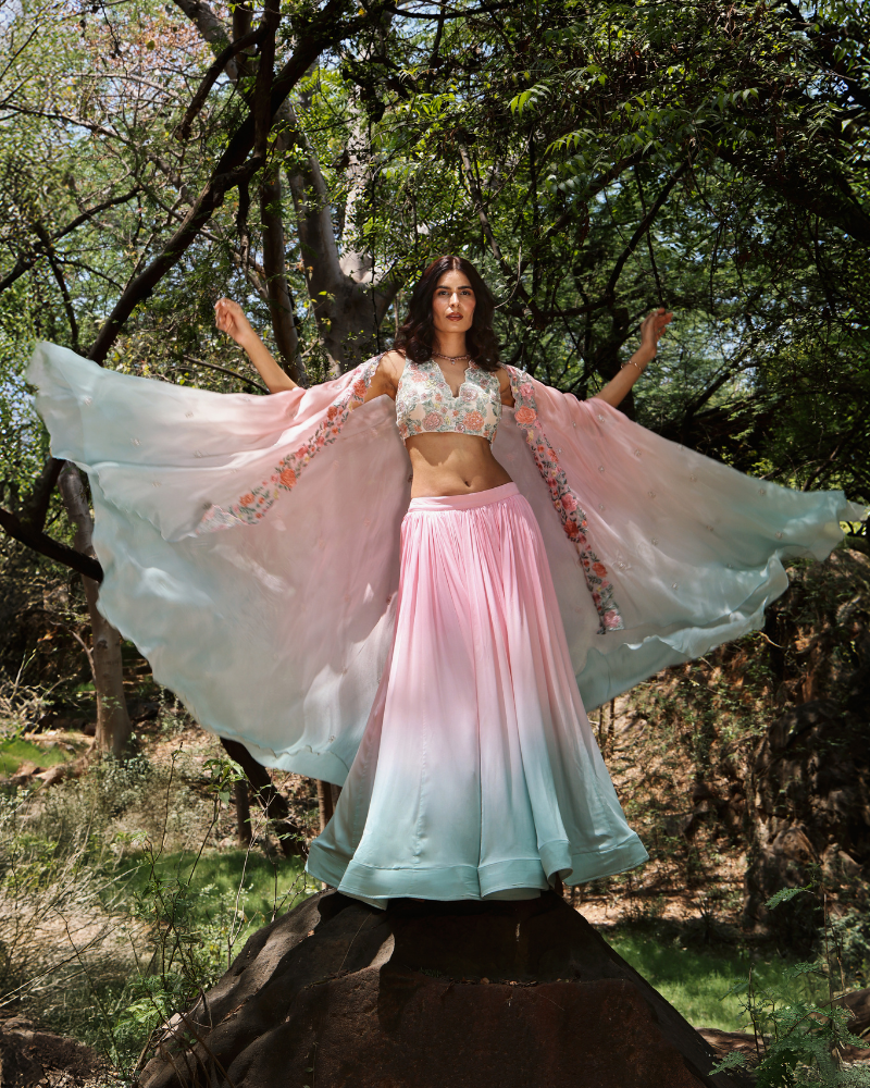 The Rosette Lehenga Set