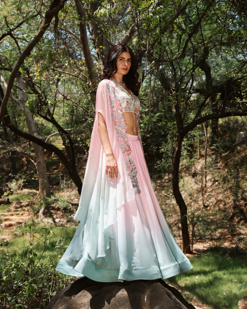 The Rosette Lehenga Set