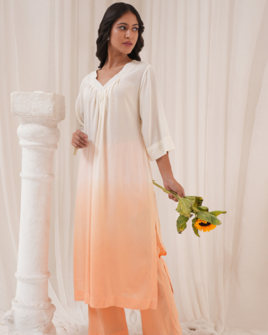 Apricot Blush Kurta and Pants