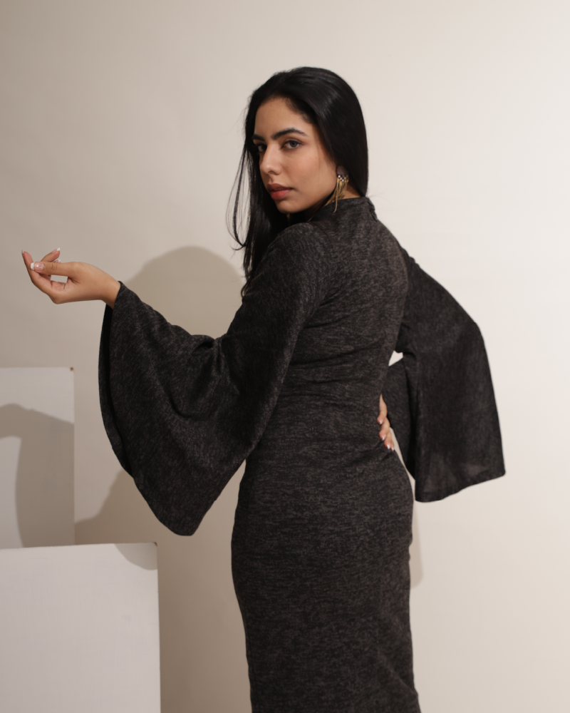 Midnight Umbrella Sleeve Dress