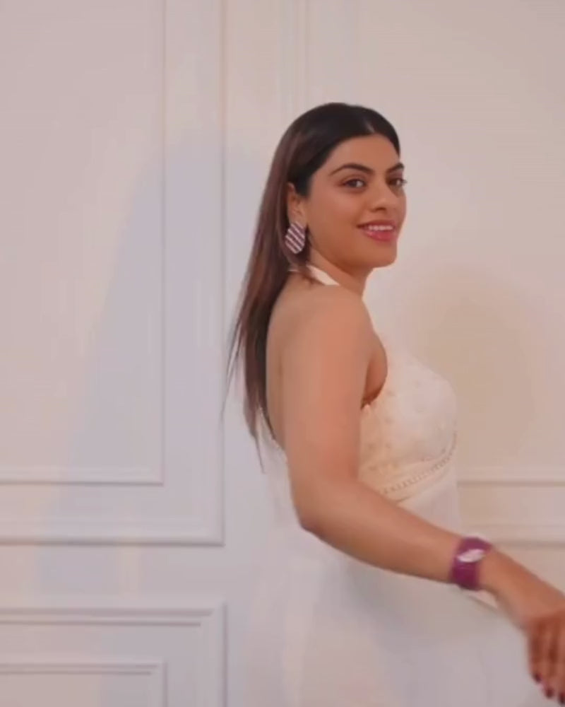 Ivory Blossom Sari